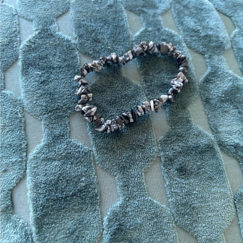 Snowflake Obsidian bracelet